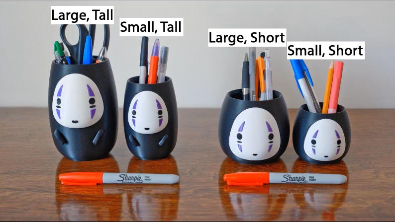 Spirited Away No Face Planter: Studio Ghibli Desk Organizer image 2