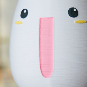Kawaii Big Smile Planter: 3D Printed Anime Desk Decor image 4