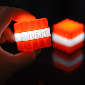 Minecraft TNT LED Light Pocket Fidget Party Goodie Night Light Office 