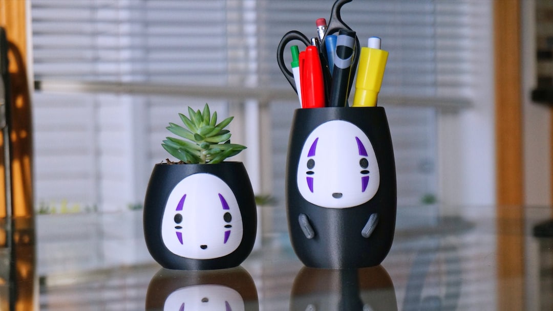 千と千尋の神隠し 顔なしプランター：スタジオジブリ デスク