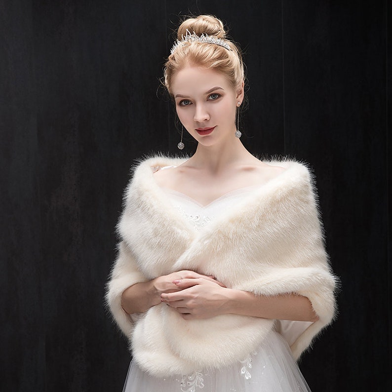 Faux Fur Shawl Faux Fur Stole Gray Faux Fur Shawl Bridal Etsy Australia