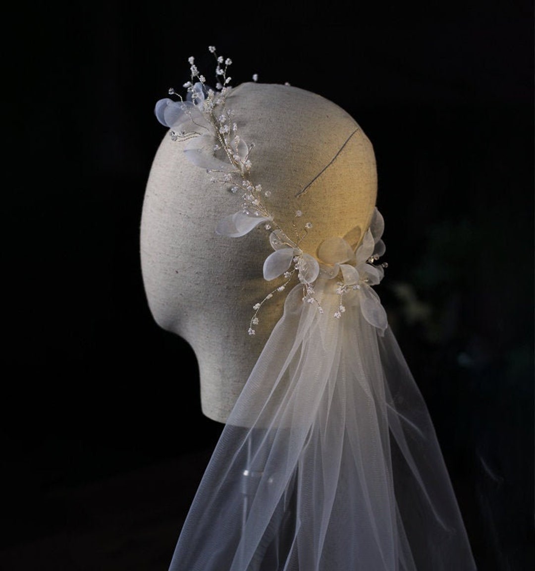 Flower Crown Veil Unique Wedding Veils and Headpieces - Etsy