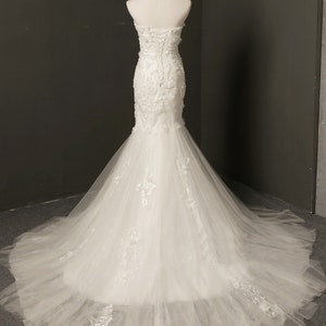Beautiful Mermaid 3D Floral Wedding Dress, Mermaid Dress, Lace Wedding ...