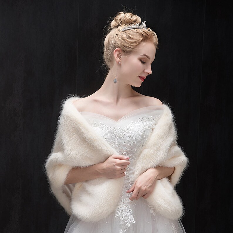 Faux Fur Shawl Faux Fur Stole Gray Faux Fur Shawl Bridal Etsy Australia