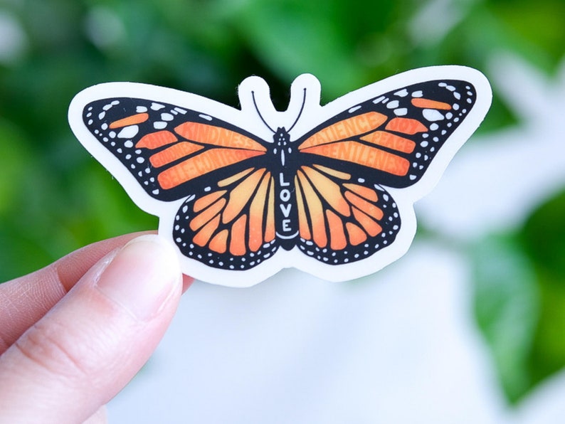 Monarch Butterfly Sticker Fruit of the Spirit Original Art Etsy