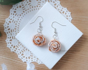 Cinnamon Roll Earrings| Food Jewelry| Earrings| Miniature Food Jewelry|