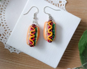Hot Dog Earrings | Miniature Hot Dog Jewelry & Accessories