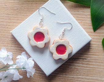 Linzer Cookie Earrings| Miniature Food Jewelry & Accessories