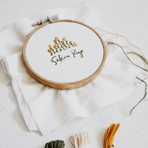 Personalized Floral Baby Name Embroidery PDF Pattern Custom - Etsy