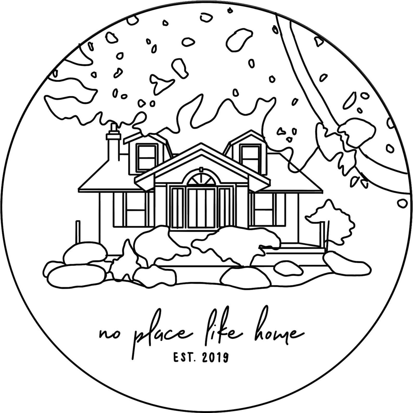 Custom Embroidery Home Portrait Pattern Embroidery House PDF Etsy