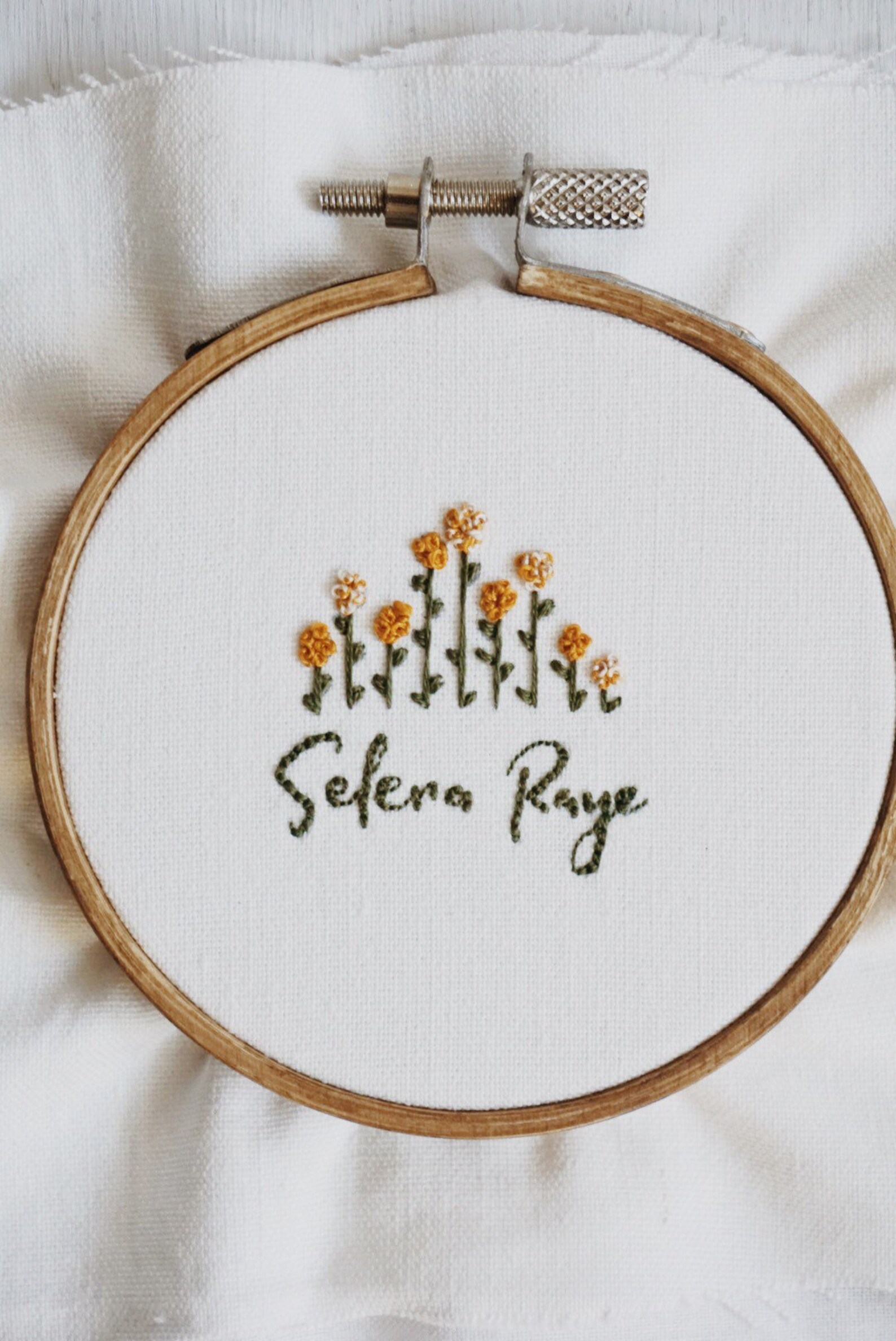 Personalized Floral Baby Name Embroidery PDF Pattern Custom - Etsy