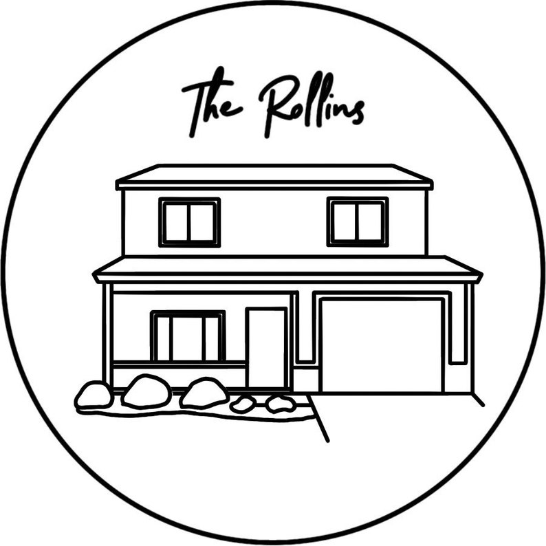 Custom Embroidery House Portrait Ornament Pattern Etsy