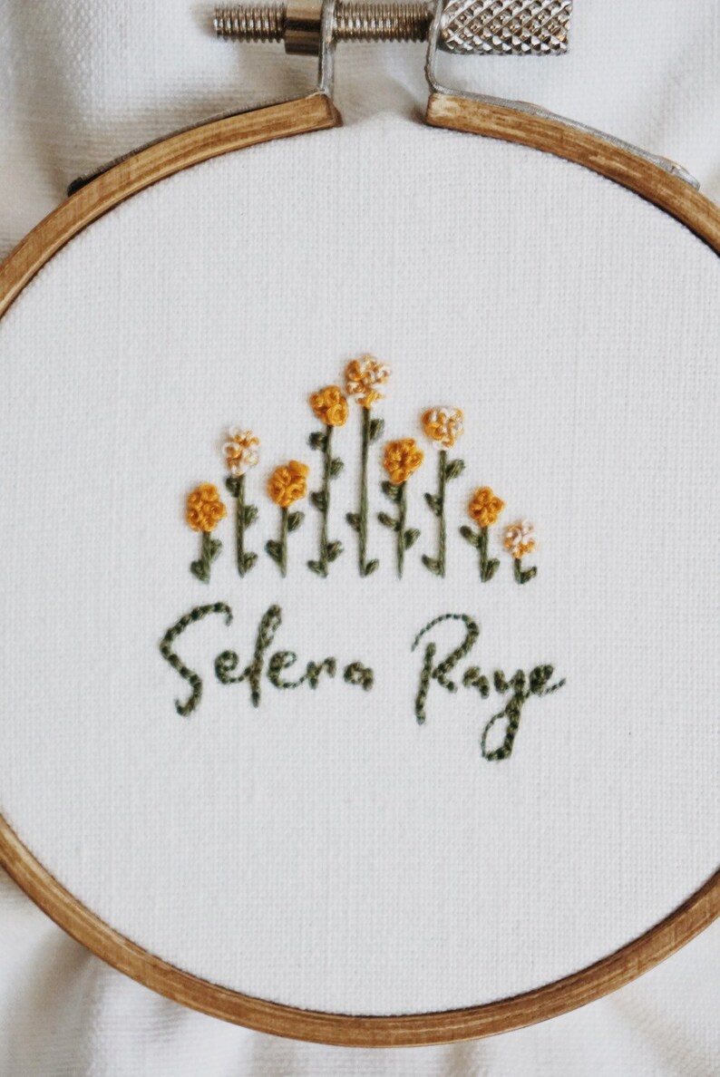 Personalized Floral Baby Name Embroidery PDF Pattern Custom - Etsy