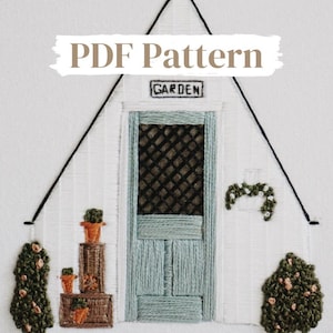Garden Embroidery Pattern, Greenhouse Embroidery PDF Pattern, DIY Embroidery Hoop,Summer Hand Embroidery Digital Download w/ Video Tutorials