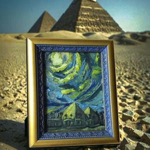 ファラオの夢 - 古代の過去の現代の夢 - オリジナル油絵