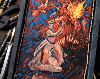 The One Sword of Itō Ittōsai  - Original Oil Painting