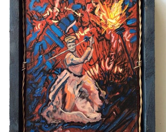 The One Sword of Itō Ittōsai - Original Oil Painting