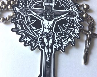 Crucifix and Crown of Thorns - Sticker