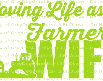 Thatlilcabin Farmer/'s Wife AS574 8 Farming Decal