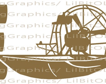 Sterling Silver 3D Swamp Marsh Air Boat Charm