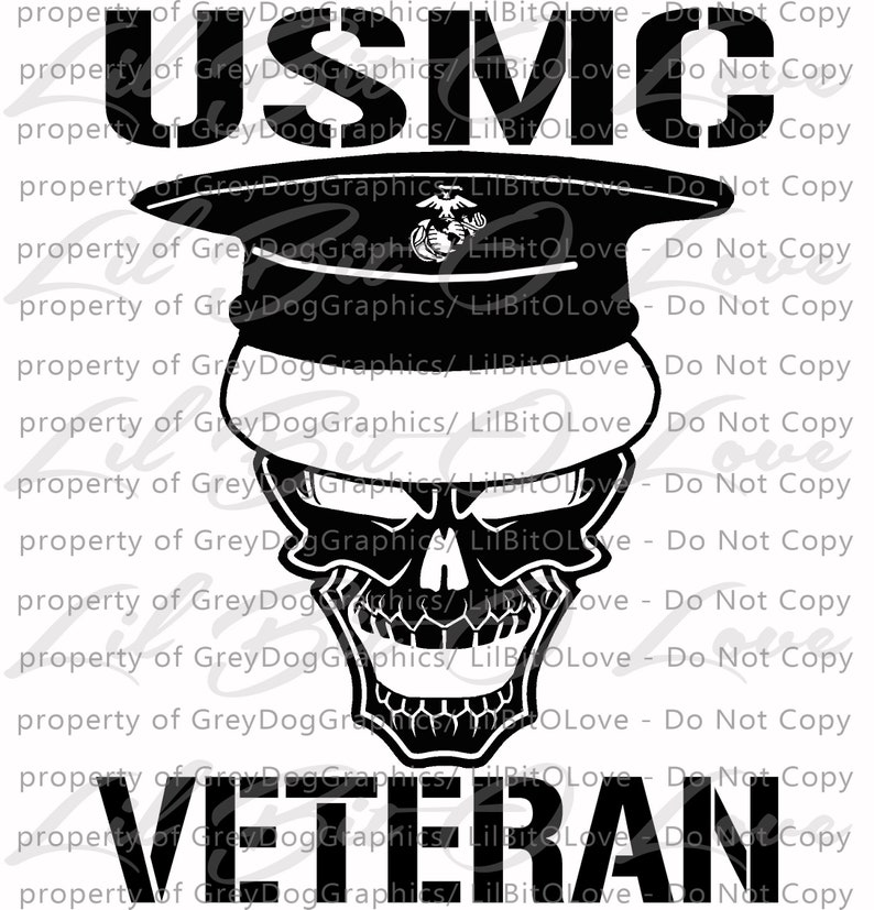 USMC Skull Marine Corps Veteran Vinyl Decal Sticker United Etsy