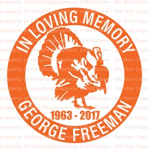 In Loving Memory Turkey Gobbler Vinyl Decal Name Years Custom Personalized Sticker Jake Turkey Hunting Hunter