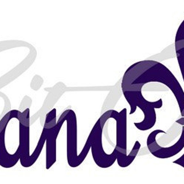 Louisiana Girl with Fleur de Lis Vinyl Decal Sticker