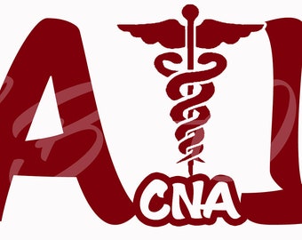 CNA Life Caduceus Certified Nursing Assistant Vinyl Decal Sticker Nurses