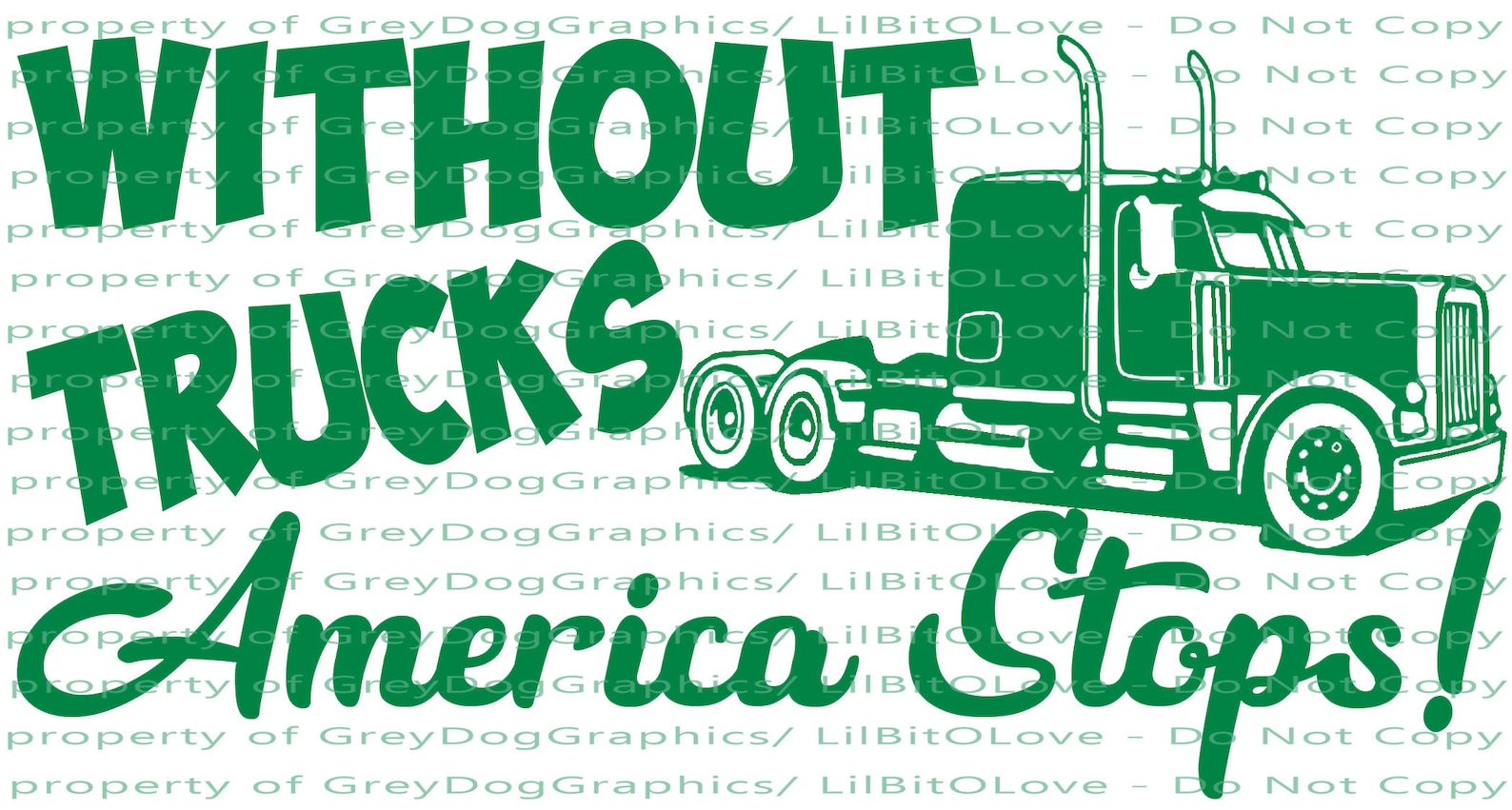 Without Trucks America Stops Vinyl Decal Sticker Trucking Etsy