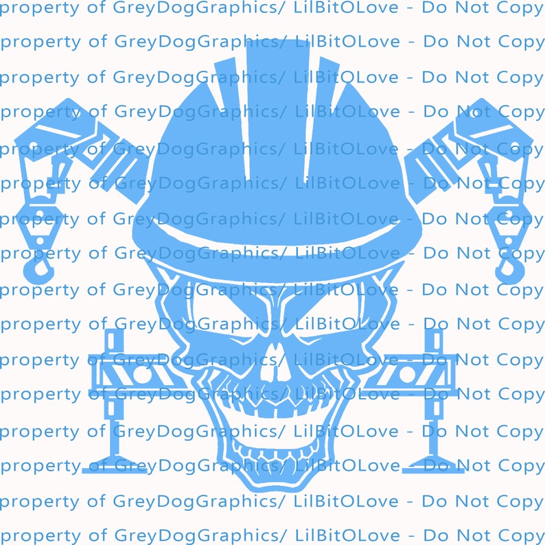 Crane Skull Construction Vinyl Decal Sticker Crane Operator Etsy New