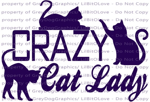 Custom Vinyl Car Decal Crazy Cat Lady Kitten Sticker Pet Kitty 