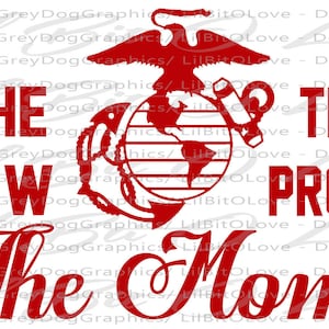 The Few The Proud The Moms Marine Mom Vinyl Decal Sticker USMC Marine Corps Mother Mum