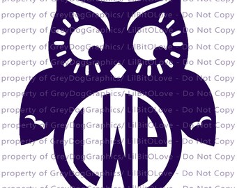 Tumbler Sized Fits Yeti RTIC Hogg Ozark Mountains Custom Owl Round One Two or Three Letters Owl