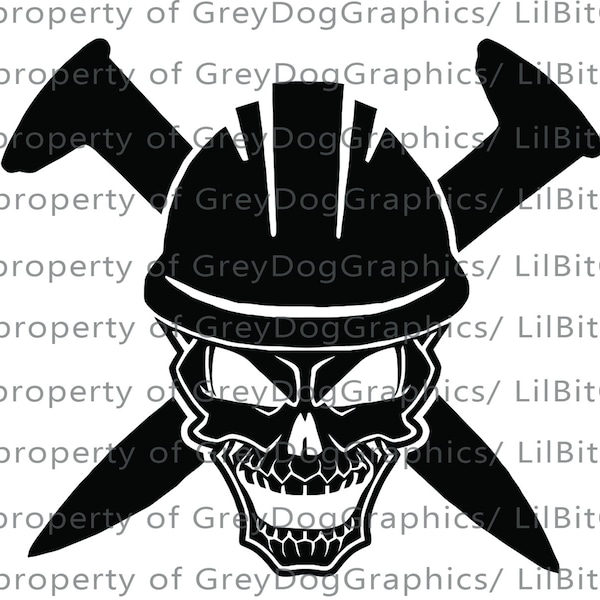 Hardhat Sized 4" Train Railroad Skull with Spikes Vinyl Decal Sticker Worker Work Conductor Engineer Train Locomotive Rail