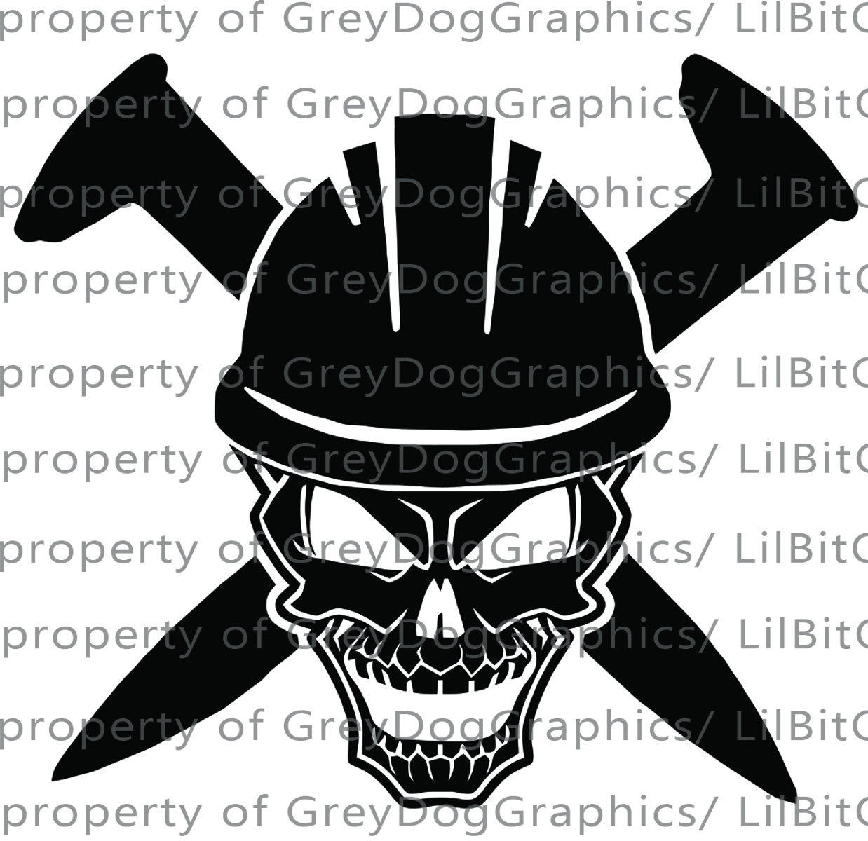 "Rail Life" Vinyl Decal Sticker - Railroad Worker Skull With Hardhat, Train & Locomotive Design