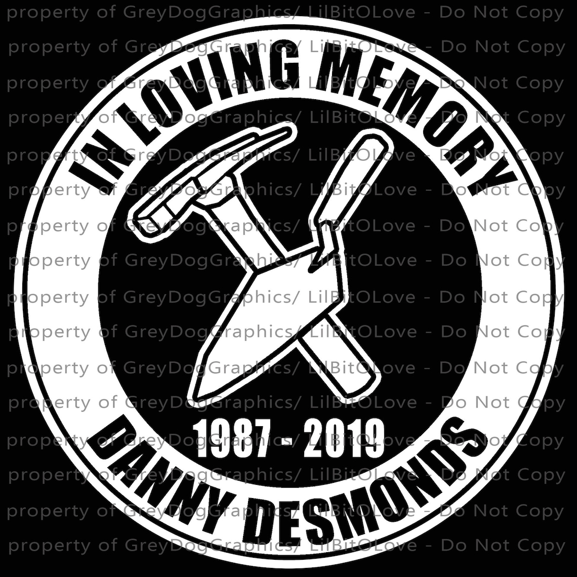 In Memory With Mason Tools Masonry Trowel & Hammer Viny Decal Etsy