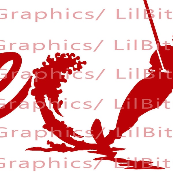 Water Skiing Decal Etsy