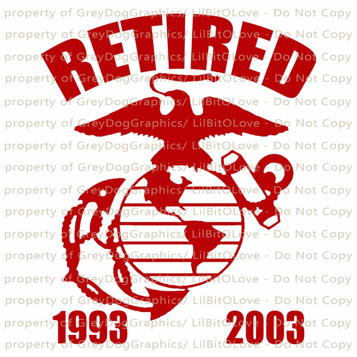 Retired USMC Marine Vinyl Decal Sticker With EGA & Service Etsy