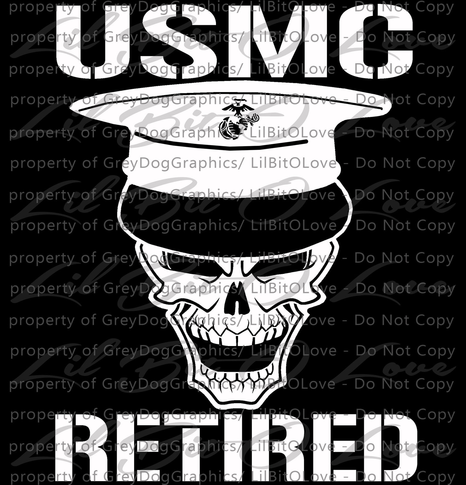 USMC Skull Marine Corps Retired Vinyl Decal Sticker United Etsy