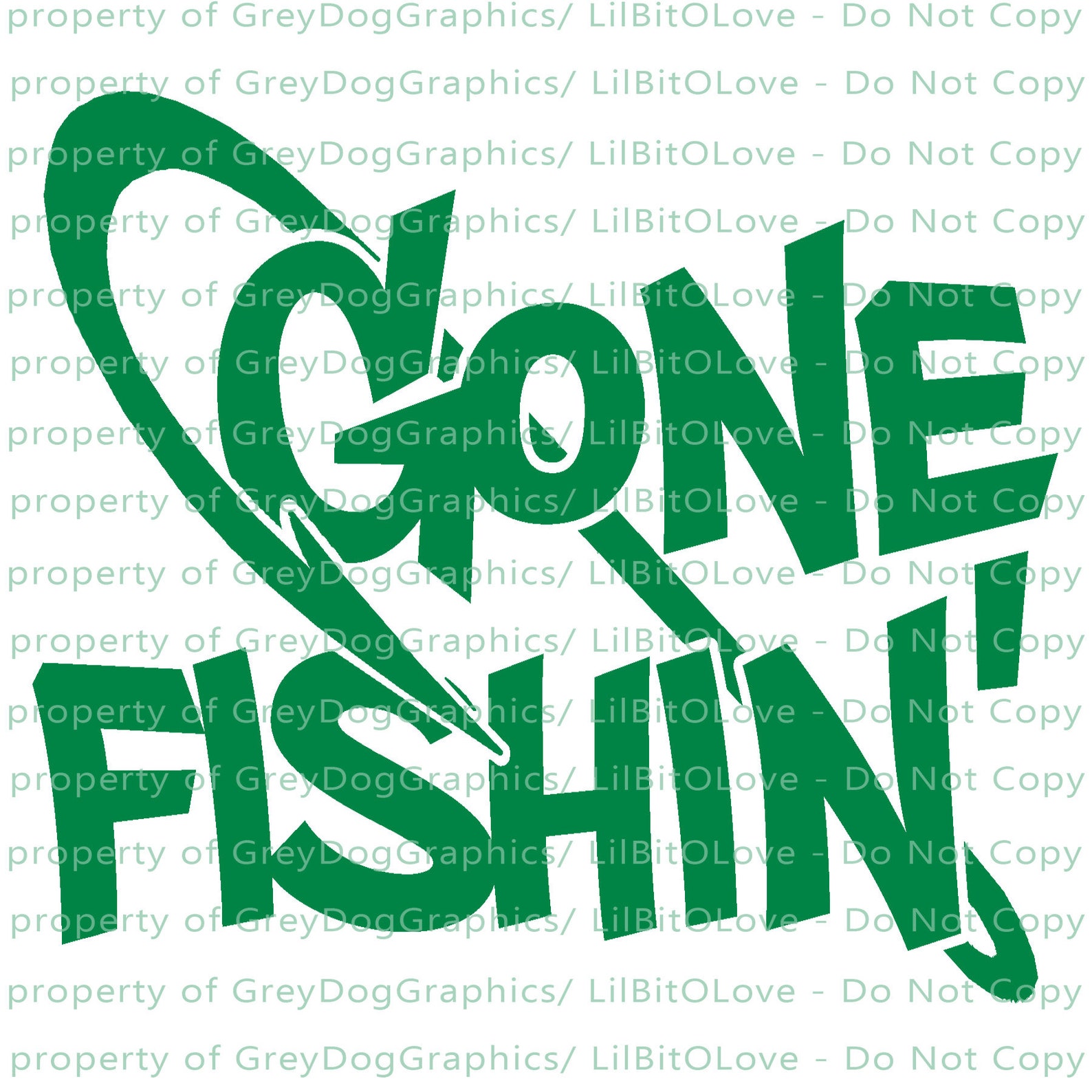 Gone Fishin' Vinyl Decal Sticker Fish Hook Fishing Etsy UK