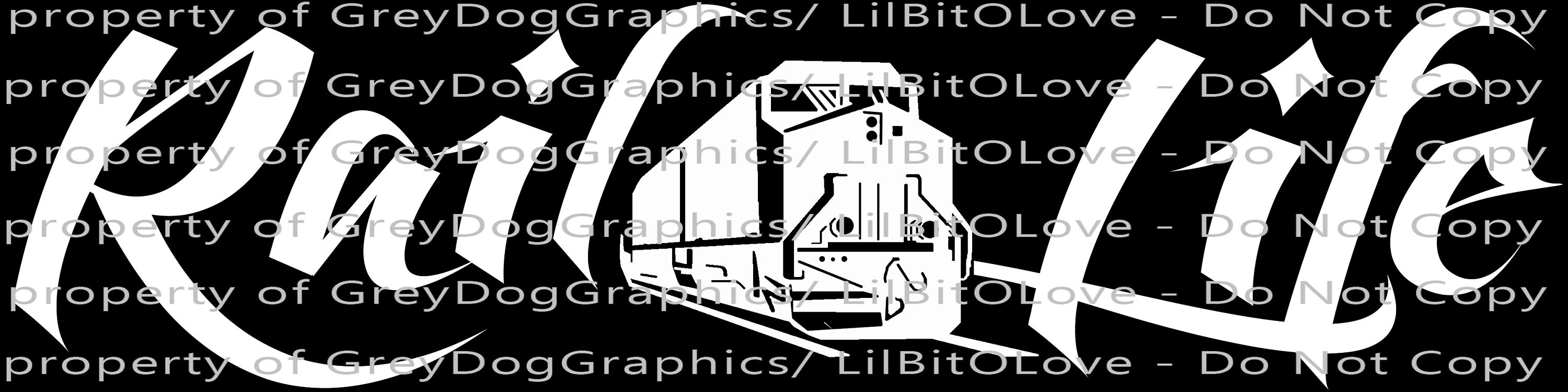 Railroad Script Railroad Rail Life Script Font Decal Locomotive Sticker Vinyl Decal ...