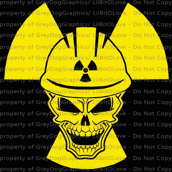 thumbnail interactive-video image 1 of 3-Pack Radiation Symbol Hard Hat Stickers - Funny Motorcycle Helmet Decals Atomic 1 of 3
