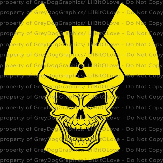 3-Pack Radiation Symbol Hard Hat Stickers - Funny Motorcycle Helmet Decals Atomic