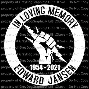 In Memory Electrician New Fist with Bolts Electric Powerline - Personalize with Name and Years Electricity Worker