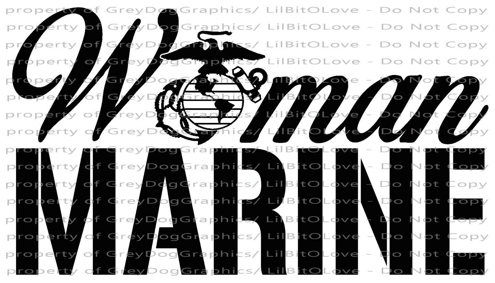 Woman Marine Stacked design with EGA Vinyl Decal Sticker USMC Etsy