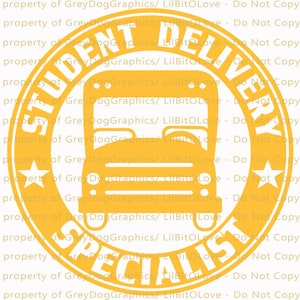Student Delivery Specialist VInyl Decal  Bus Driver Sticker Driving