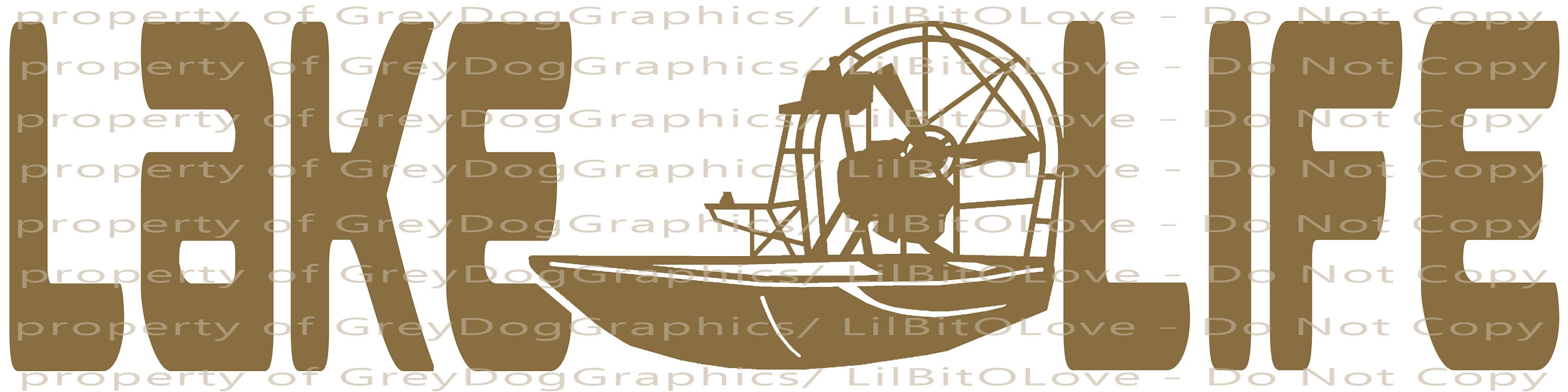 Lake Life Airboat Air Boat Vinyl Decal Sticker Boating