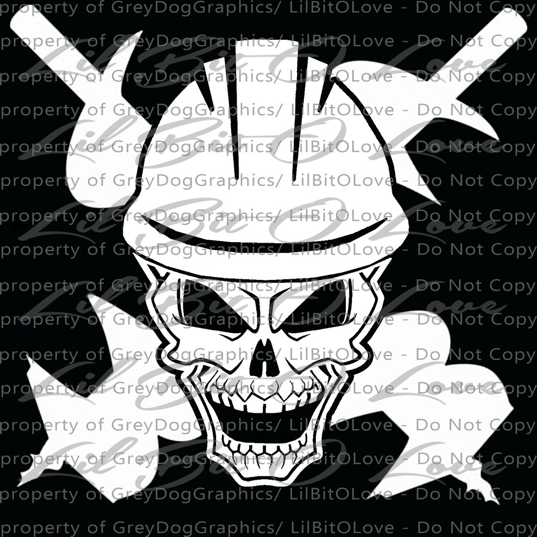 Drilling Skull Well Driller Drill Construction Vinyl Decal Sticker