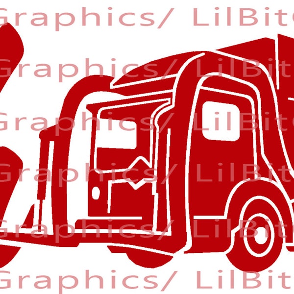 Trash Life Front Loader Vinyl Decal Garbage Truck Sticker Recycling Dump Recepticle