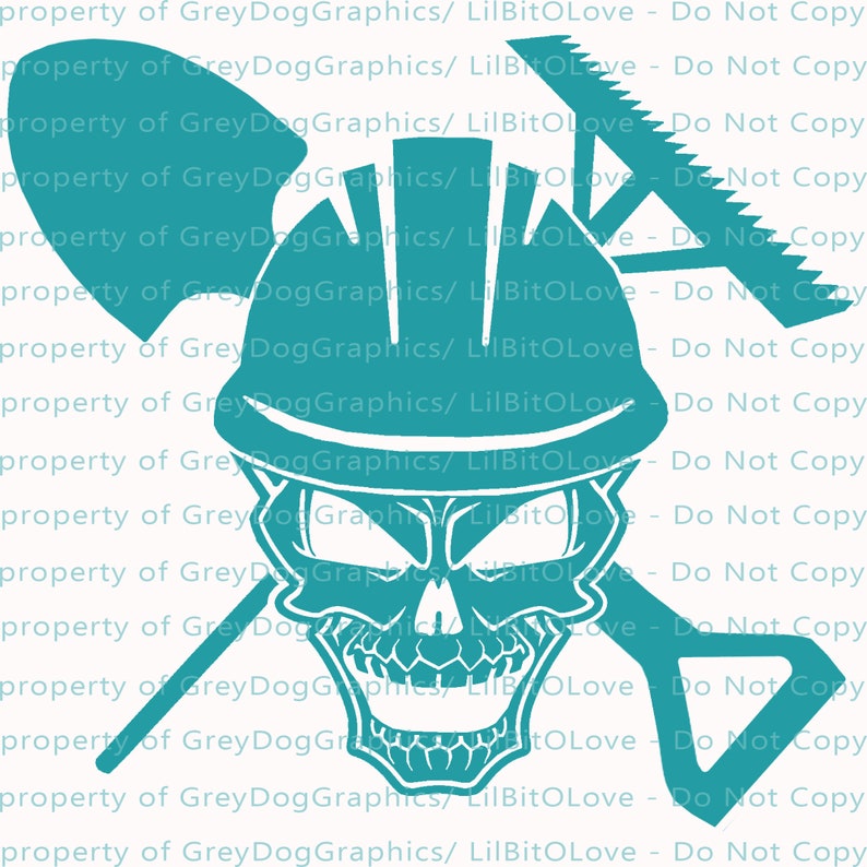 Asphalt Skull Design B Vinyl Decal Shovel & Lute Rake Road Sticker ...